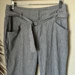 Sundance  grey striped linen blend pants Photo 3