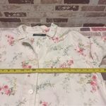 Ralph Lauren Floral Button Down sleep Shirt - White and Pink size XL Photo 3
