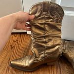 Steve Madden  Bronze Metallic Cowboy Boots size 6 Photo 2