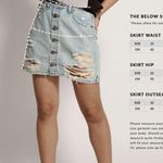 One Teaspoon viper high waist button mini destructed denim skirt size 26 Photo 6
