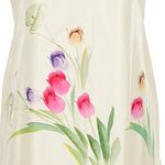 Vintage Simply Silk 100% Silk Floral Painted Tulips Tunic Kimono Size 6 Small Pink Photo 3