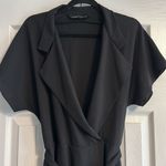 ZARA Woman Black Short-sleeve Pants Romper, Size M Photo 2