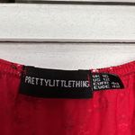 Pretty Little Thing Red Floral Dress Photo 2