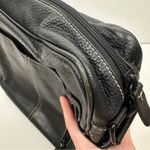 StorkSak London Leather Diaper Bag Unisex Black Photo 7