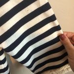 Hazel Blue/Cream Striped Cropped‎ Blazer Blue Size L Photo 5