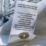 Lilla P Woven Hand Printed Gauze Floral Shift Dress Adjustable Neckline Sz S 🧡 Blue Photo 10