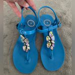 🦄BCBG PARIS Women’s Flat Jelly Sandals, Size 7 Blue Photo 1