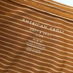 American Eagle Womens Top Soft & Sexy Slub V Neck Striped Yellow Size M Photo 2