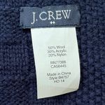 J.Crew Navy Blue Wool Blend Checkered Weave Unisex Muffler Scarf Photo 1