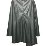 House of Harlow 1960 Green Vegan Leather Angular Front Semi Wrap Dress XL Photo 8