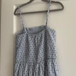 Sim & Sam Sin & Sam Light Blue Swiss Polka Dot Tiered Ruched Maxi Dress Size XSmall EUC Photo 3