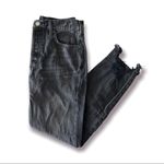 We The Free  Chewed Up Mid Rise Straight Leg Jeans Black Distressed 25 Photo 1
