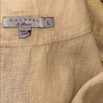 Calypso St. Barth  Size L Beige Linen Dress with Sequined Neckline Photo 11