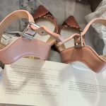 Louise et Cie Lo-Kota Pink Snakeprint Leather Ankle Strap Heels Photo 15