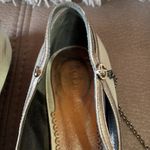 Giorgio Armani  SilverGray Leather&Satin Flat Shoes Photo 5