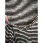 Pact  Maxi Shirt Dress Sz S Striped Organic Lightweight Knit Cap Sleeve Side Slit Photo 3