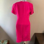 Dana Buchman Vintage Hot Pink Silk Wrap Dress Photo 6