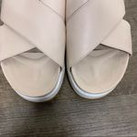 Cecilia New York Cream Simple Uma Platform Crisscross Straps Flat Slide Sandals Size 9.5 Photo 3