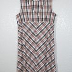 H&M L.O.G.G. Tan Red Plaid Cotton Dress Size 12 Photo 0