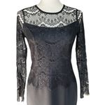 Spense scuba little black dress with lace bodice and sleeve Size 4P Photo 10