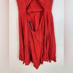 For Love & Lemons  Little Lover Studded Plunge V Neck Mini Dress Red Small Photo 8