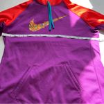 Nike colorblock therma fit hoodie purple neon coral swoosh graphic XL Photo 11