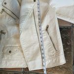 EXPRESS Moto Jacket Off White Faux Leather Size Medium Photo 10
