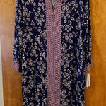 Oscar de la Renta  Pink Label Floral Zip Housecoat Lounger Nightgown Muumuu L/XL Photo 0