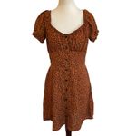 Trixxi ‎ Cheetah Print Button Front Mini Dress - L EUC Photo 1