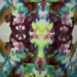 Forever 21 Vintage 90s Kaleidoscope Print Crop Top | Short Sleeve | Size S Yellow Photo 12