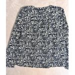 Pact Womens Pop Over Organic Cotton Top Blue White Size Small Floral Romantic Photo 6