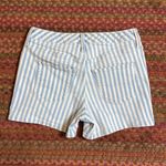 Universal Threads BLUE & WHITE VERTICAL STRIPE BEACH DENIM SHORTS Photo 2