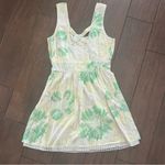 Free People Floral Yellow and Green 100% Cotton Dress size 4 Photo 6