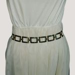 Gold Tone Chain Link Belt Vintage Versatile Adjustable Rectangle Design 1 Inch Size XL Photo 1