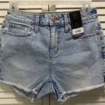 No Boundaries  Mid Rise Denim Shorts Light‎ Wash Raw Hem Size 5 NWT Photo 0