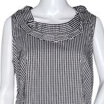 Talbots  Dress Womens 12 Petite White Black Gingham Plaid Sheath Office Casual‎ Photo 4