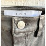 IRO Mid Rise Lambskin Leather Slim Fit Skinny Pants Black Women's Size 26 / US 2 Photo 3