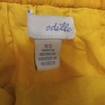 Anthropologie  Odille Drawing Parallels Pleated Pocket Skirt in Marigold Yellow Photo 7