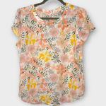 41 Hawthorn Pink Floral Button Back Blouse Spring Workwear Office Casual Medium Photo 0