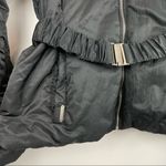 Y2K GANT Collection Womens Coat High Zip Neck Balloon Sleeves Black Sz Large Photo 6