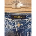 Indigo Rein Women's Blue Acid Wash Distressed Wide Leg Jeans Size 7 W27 L31 Photo 3