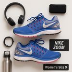 Nike Zoom Fitsole 3 Women’s Running Shoes Blue Pink Black White Transitional Fit Photo 10