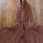 rust brown zip up jacket hoodie Photo 1