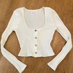 Privacy Please Revolve -  Scoop Neck Cardigan in White Photo 0