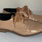 Abound Oxford Shoes Patent Leather Nude Velvet Laces Size 9.5 Women’s Photo 0