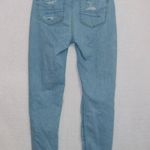 American Eagle AE Light Wash Denim Stretch Distressed Highest Rise Mom Jean Photo 4