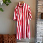 ATLANTIC PACIFIC x‎ LAKE Marnie Caftan House Shirt Dress Red Size M Photo 1