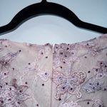 Mac Duggal 70224 Rose Pink Floral Applique Long Sleeve Illusion Gown Size 12 NWT Photo 9