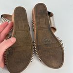 Abella Women's Mariah Striped Strappy Cork Wedge Sandals Black White Size 6 Black Photo 6