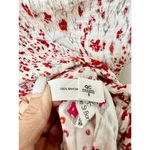 Poupette St. Barth NWT Rayon Georgette Print Smocked Mini Skirt White/Red S Photo 6